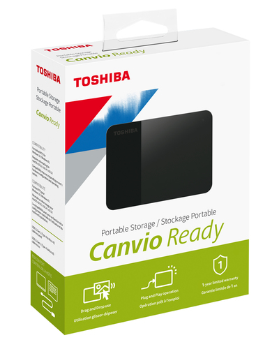 Disco Externo Toshiba Canvio Ready 1tb, Usb Tipo A 2.0/3.2 Gen 1 (3.1 Gen 1), Negro | Zegucom Cómputo