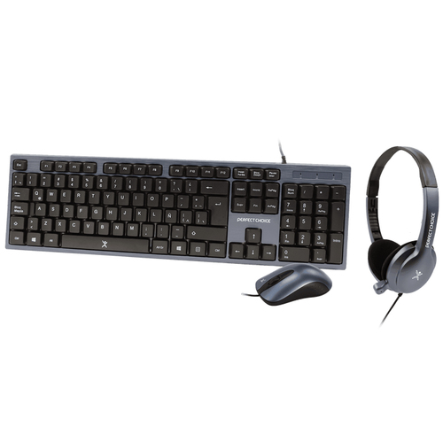 Teclado perfect choice negro online inalámbrico bluetooth